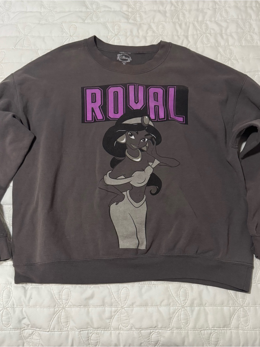 Princess Jasmine Grey Royal Pullover Sweatshirt